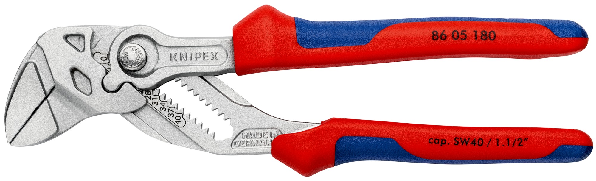 Knipex Tenaza llave - con mangos bicomponentes 180 mm