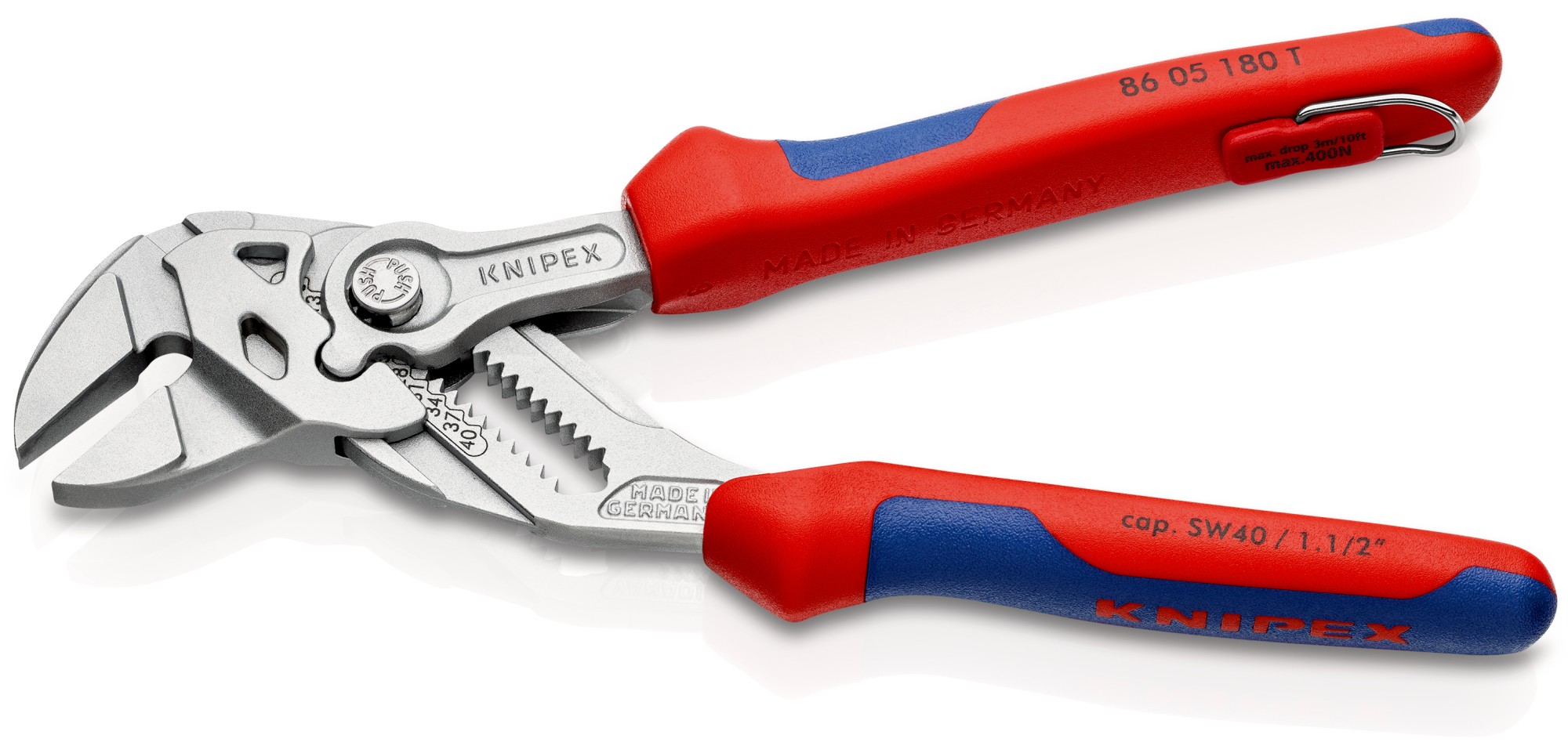 Knipex Tenaza llave anticaída 180 mm