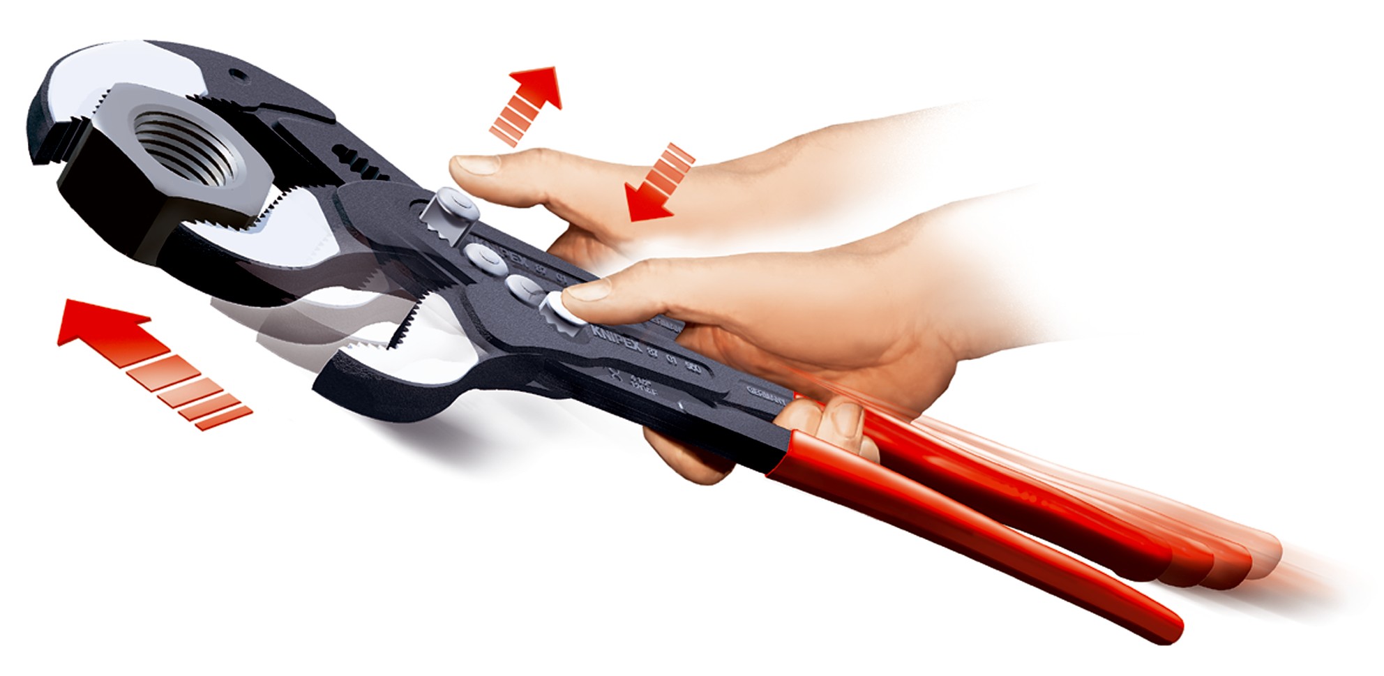 Knipex Tenaza pico loro COBRA® XXL -  con mangos recubiertos de plástico 560 mm