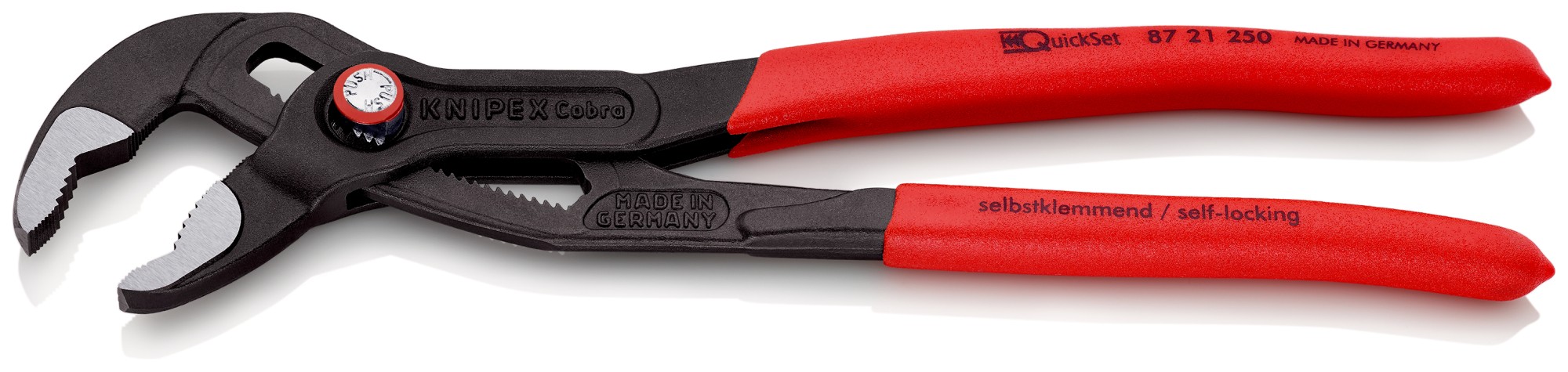 Knipex Tenaza pico loro COBRA® QuickSet -  con mangos recubiertos de plástico 250 mm