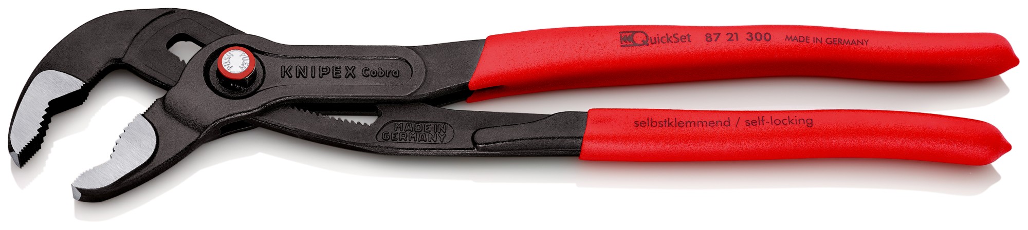 Knipex Tenaza pico loro COBRA® QuickSet -  con mangos recubiertos de plástico 300 mm
