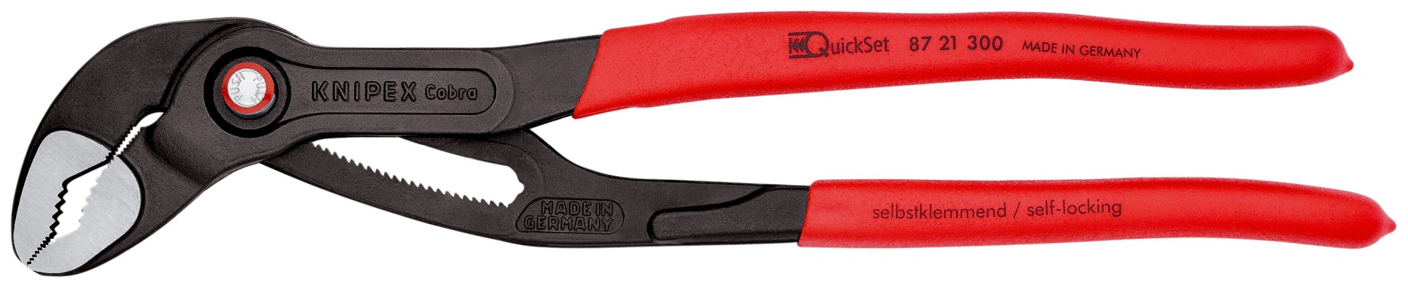 Knipex Tenaza pico loro COBRA® QuickSet -  con mangos recubiertos de plástico 300 mm