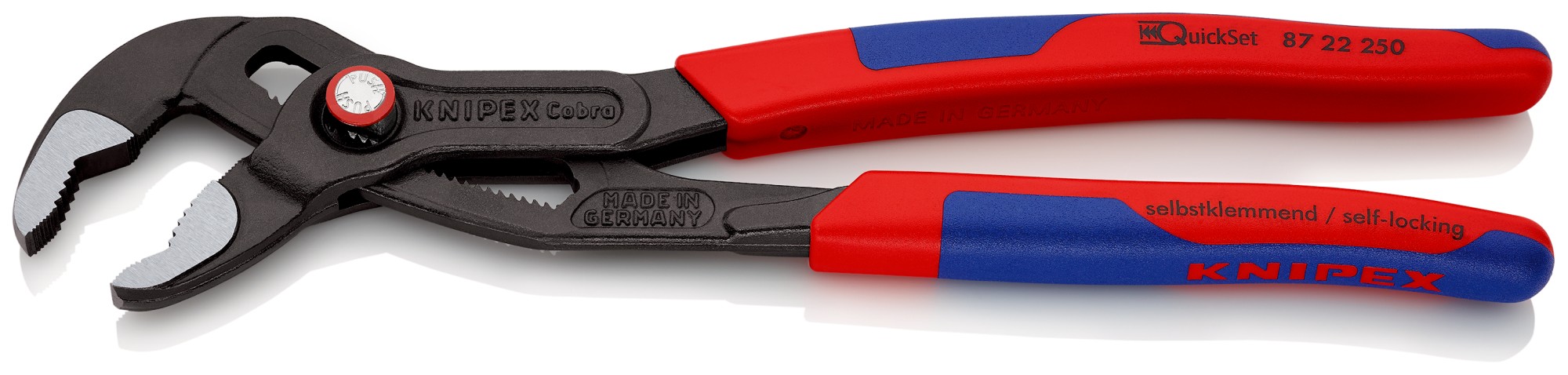 Knipex Tenaza pico loro COBRA® QuickSet - con mangos bicomponentes 250 mm