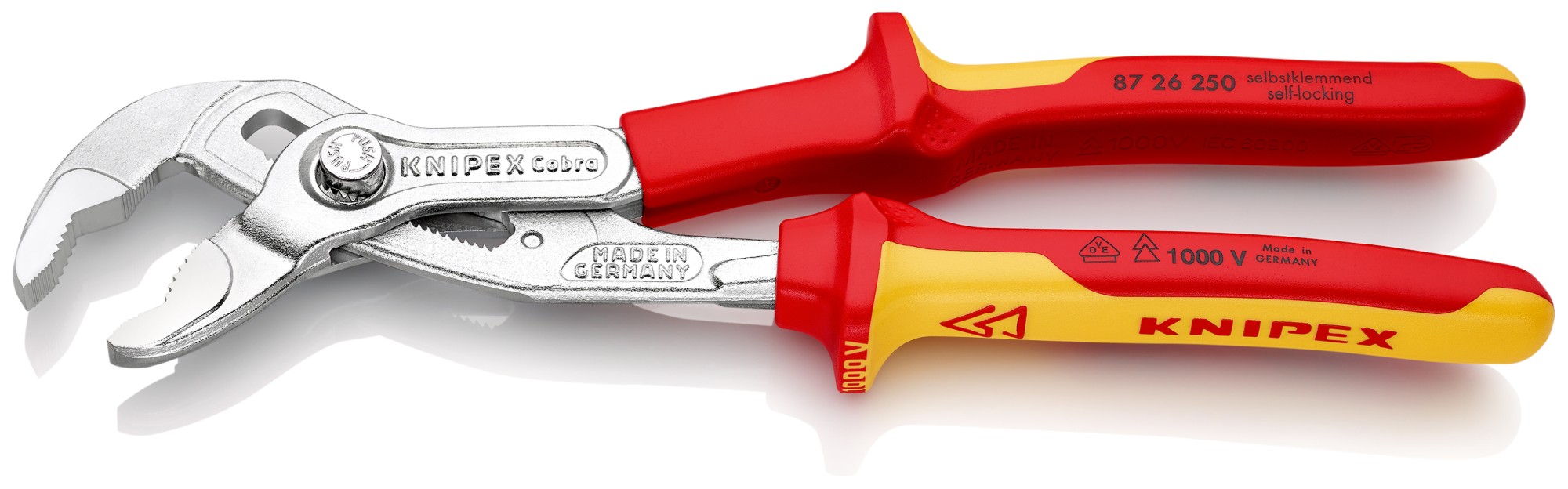 Knipex Tenazas COBRA® con mangos bicomponentes aislados 250 mm