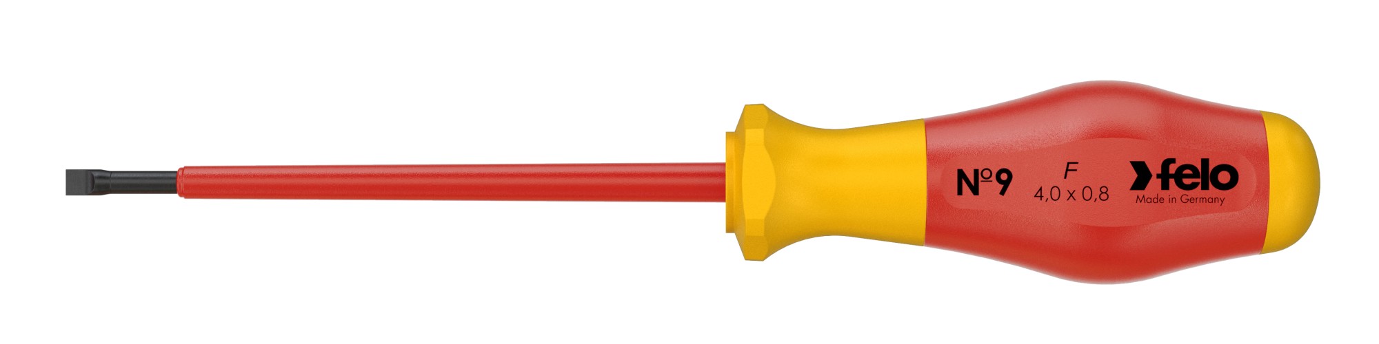 Felo Destornillador aislado Serie Nº 9 punta plana SL 4,0 x 0,8