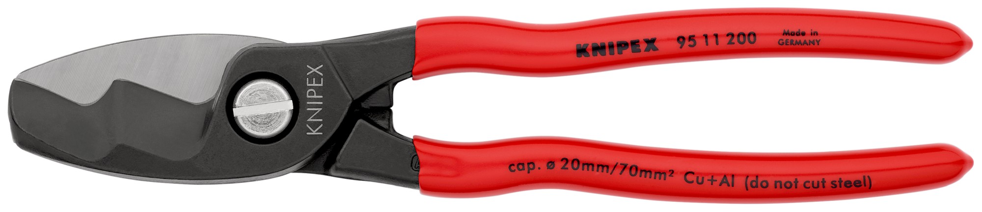 Knipex Alicates cortacables - con mangos recubiertos de plástico 200 mm