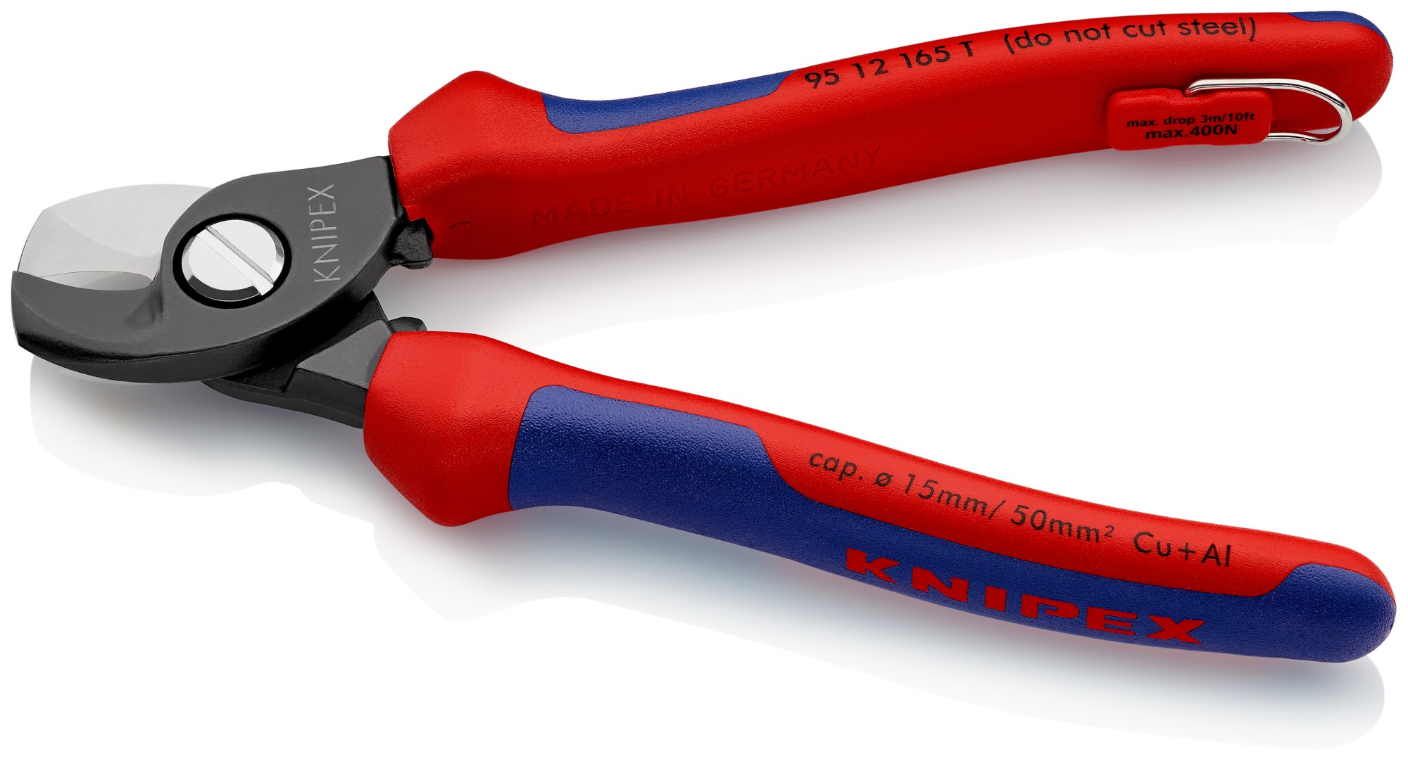 Knipex Alicate cortacables anticaída 165 mm