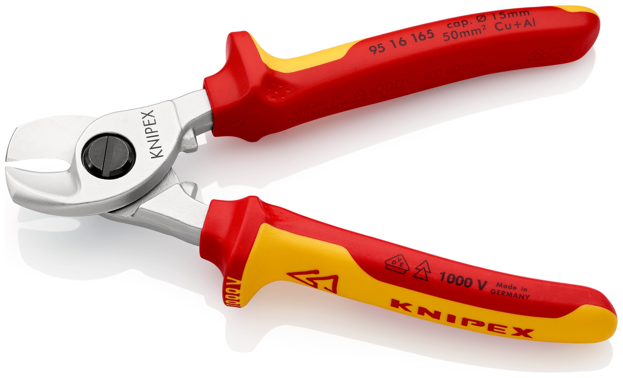 Knipex Alicate cortacables con mangos bicomponentes aislados 165 mm