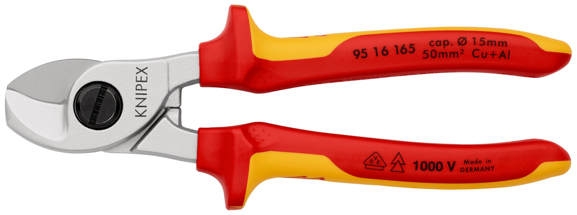 Knipex Alicate cortacables con mangos bicomponentes aislados 165 mm
