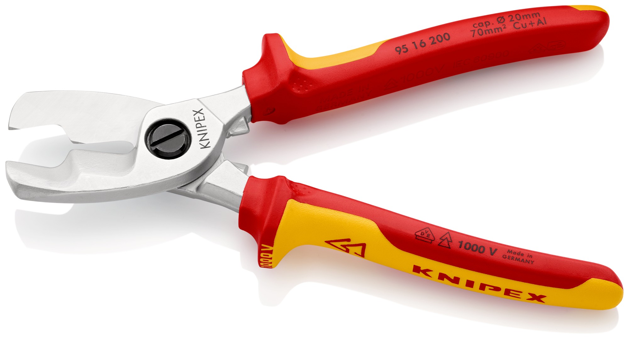 Knipex Alicate cortacablesAlicate cortacables para uso con 2 manos 200 mm