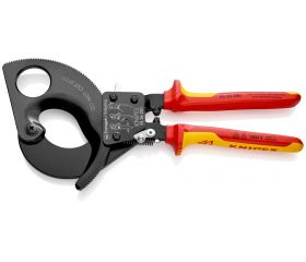 Knipex Cortacables de carraca con mangos bicomponentes aislados 280 mm