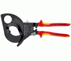Knipex Cortacables de carraca con mangos bicomponentes aislados 280 mm