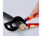 Knipex Cortacables de carraca con mangos bicomponentes aislados 320 mm