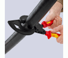 Knipex Cortacables de carraca con mangos bicomponentes aislados 320 mm