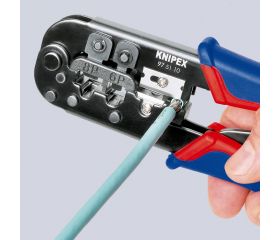 Knipex Crimpadora para terminales Western (RJ) 190 mm
