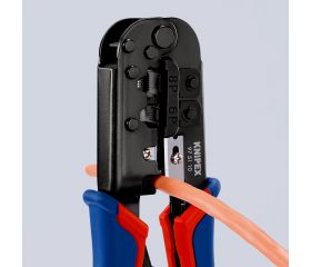 Knipex Crimpadora para terminales Western (RJ) 190 mm