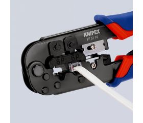 Knipex Crimpadora para terminales Western (RJ) 190 mm