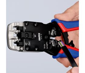 Knipex Crimpadora para terminales Western (RJ) 200 mm