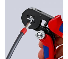 Knipex Crimpadora autoajustable para punteras huecas 180 mm