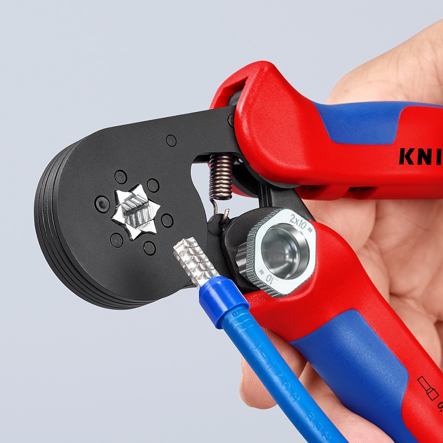 Knipex Crimpadora autoajustable para punteras huecas 180 mm