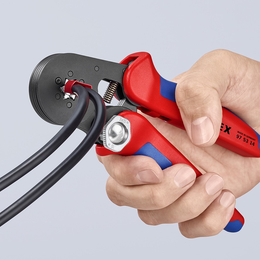 Knipex Crimpadora autoajustable para punteras huecas 180 mm