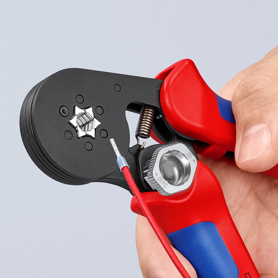 Knipex Crimpadora autoajustable para punteras huecas 180 mm