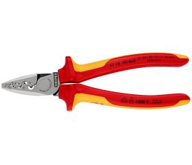 Knipex Alicate aislado VDE para entallar punteras huecas 180 mm