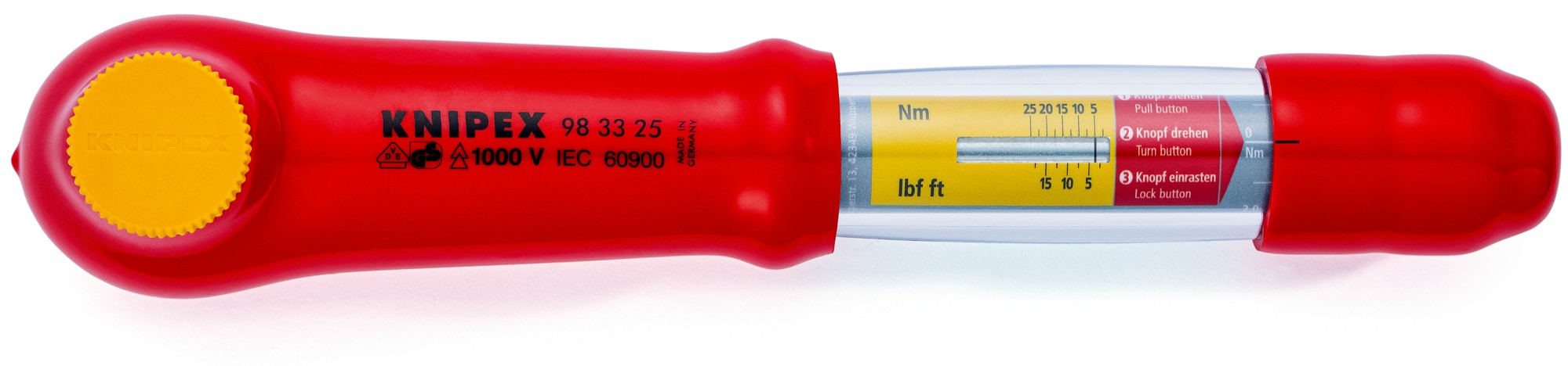 Knipex Llave dinamómetricas aisladas 3/8 pulgada 290 mm