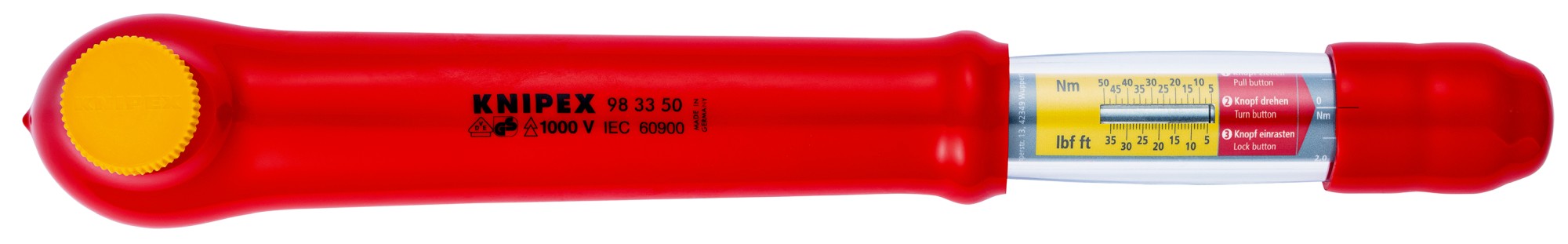 Knipex Llave dinamómetricas aisladas 3/8 pulgada 385 mm