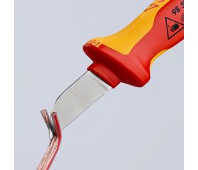 Knipex Cuchillos pelacables con mangos bicomponentes aislados 190 mm