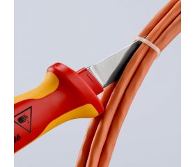 Knipex Cuchillos pelacables con mangos bicomponentes aislados 190 mm