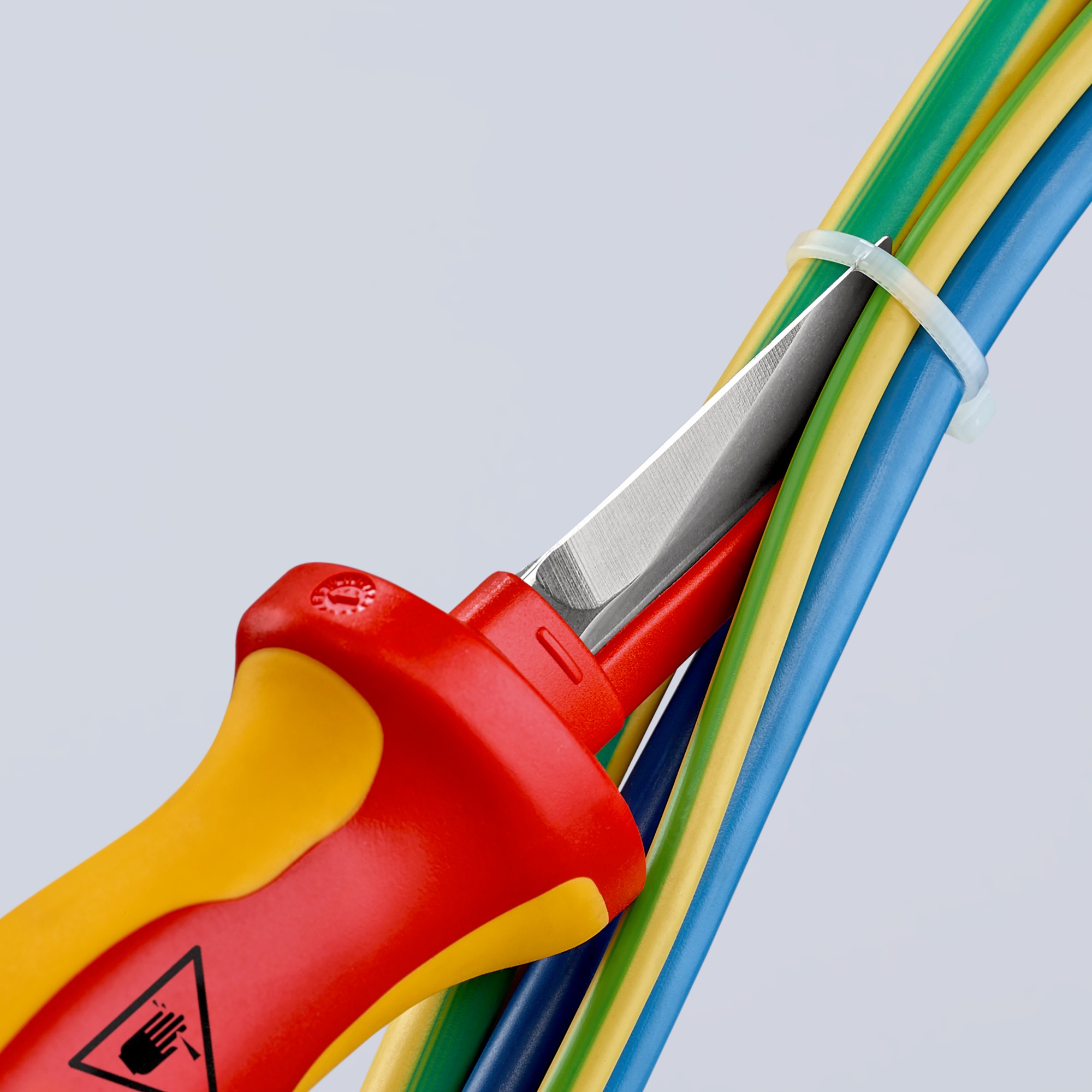 Knipex Cuchillos pelacables con mangos bicomponentes aislados 190 mm