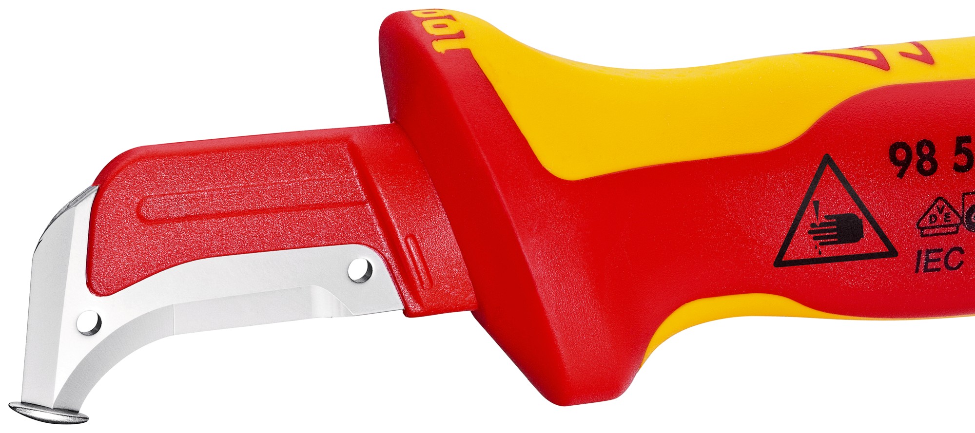 Knipex Cuchillos pelacables con mangos bicomponentes aislados 180 mm