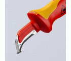 Knipex Cuchillos pelacables con mangos bicomponentes aislados 180 mm