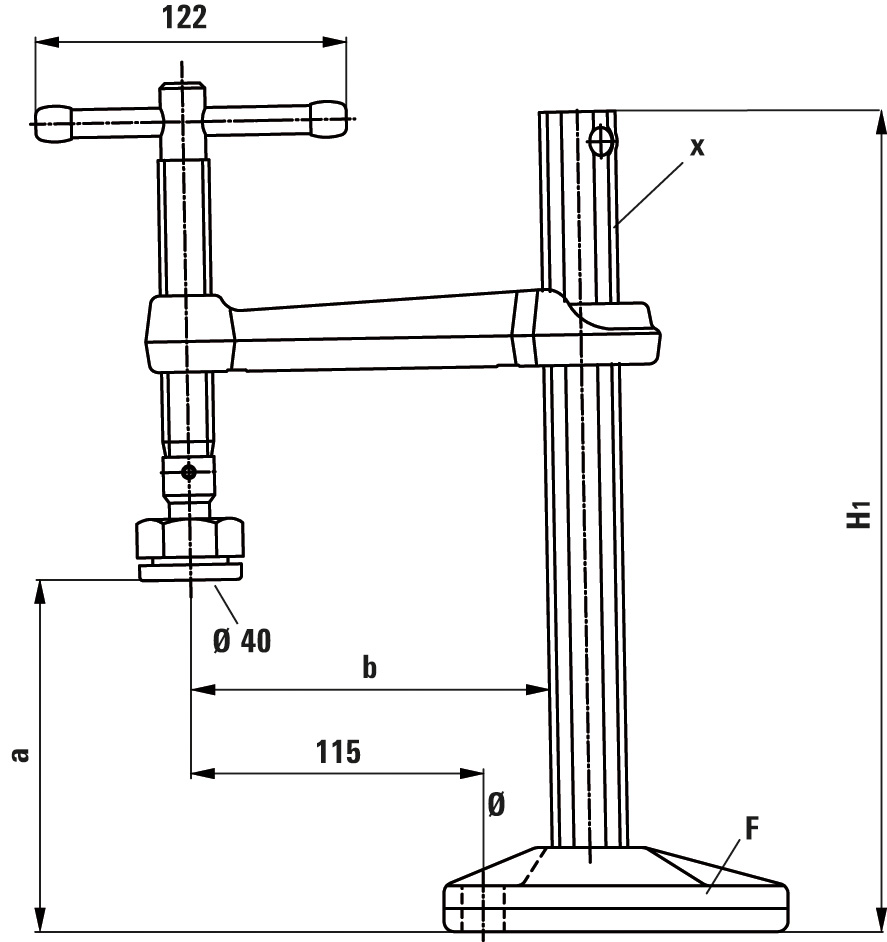 Bessey Mordaza para máquinas y bancos de trabajo Modelo BSG21-14