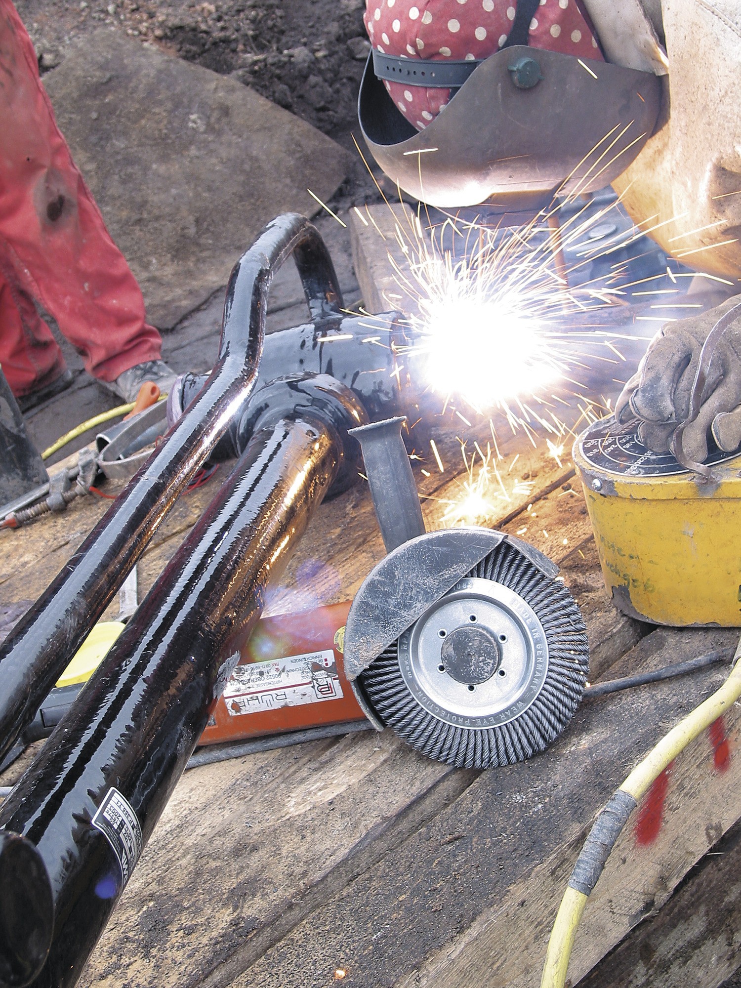 Lessmann Cepillo circular "Pipeline" alambre acero trenzado 47420148