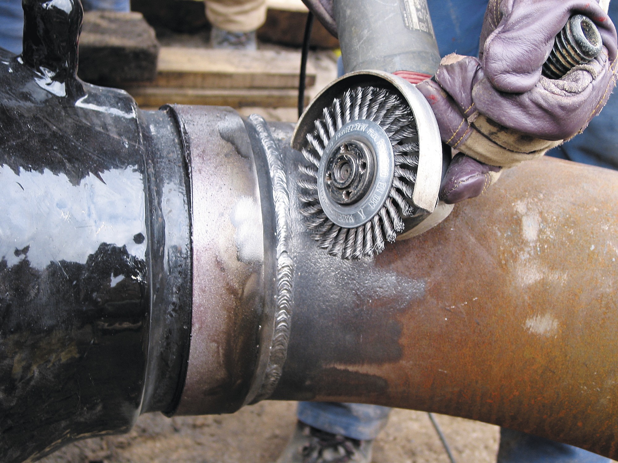 Lessmann Cepillo circular "Pipeline" alambre acero trenzado 47420148