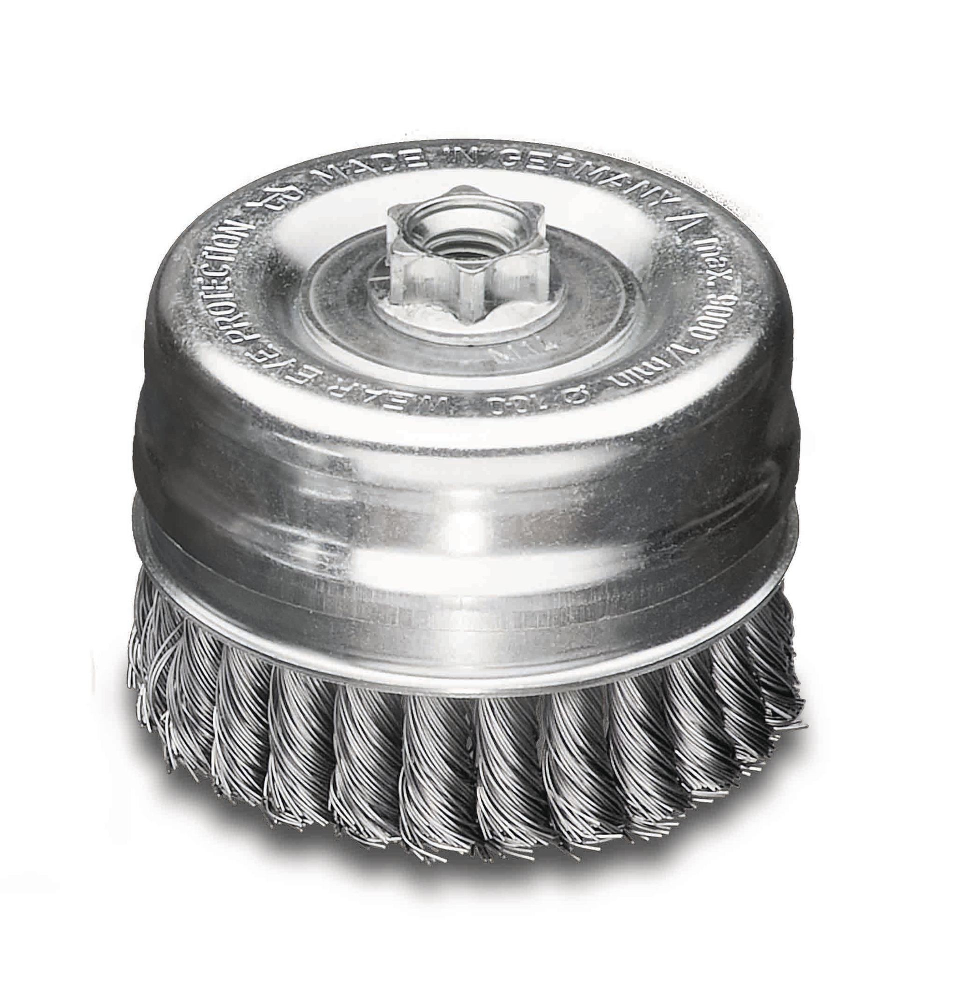 Lessmann Cepillo taza con abrazadera alambre acero trenzado 486317