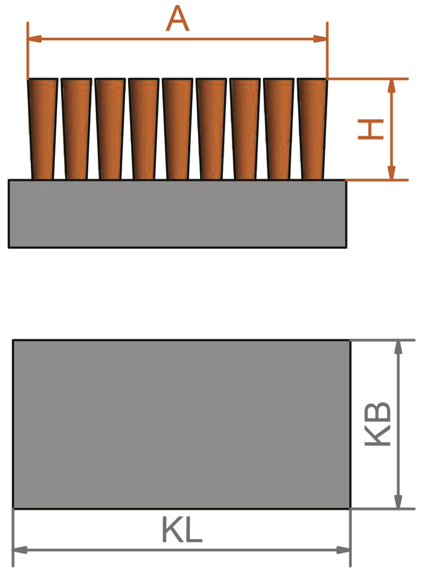 Lessmann Cepillo de mano alambre latonado 140641