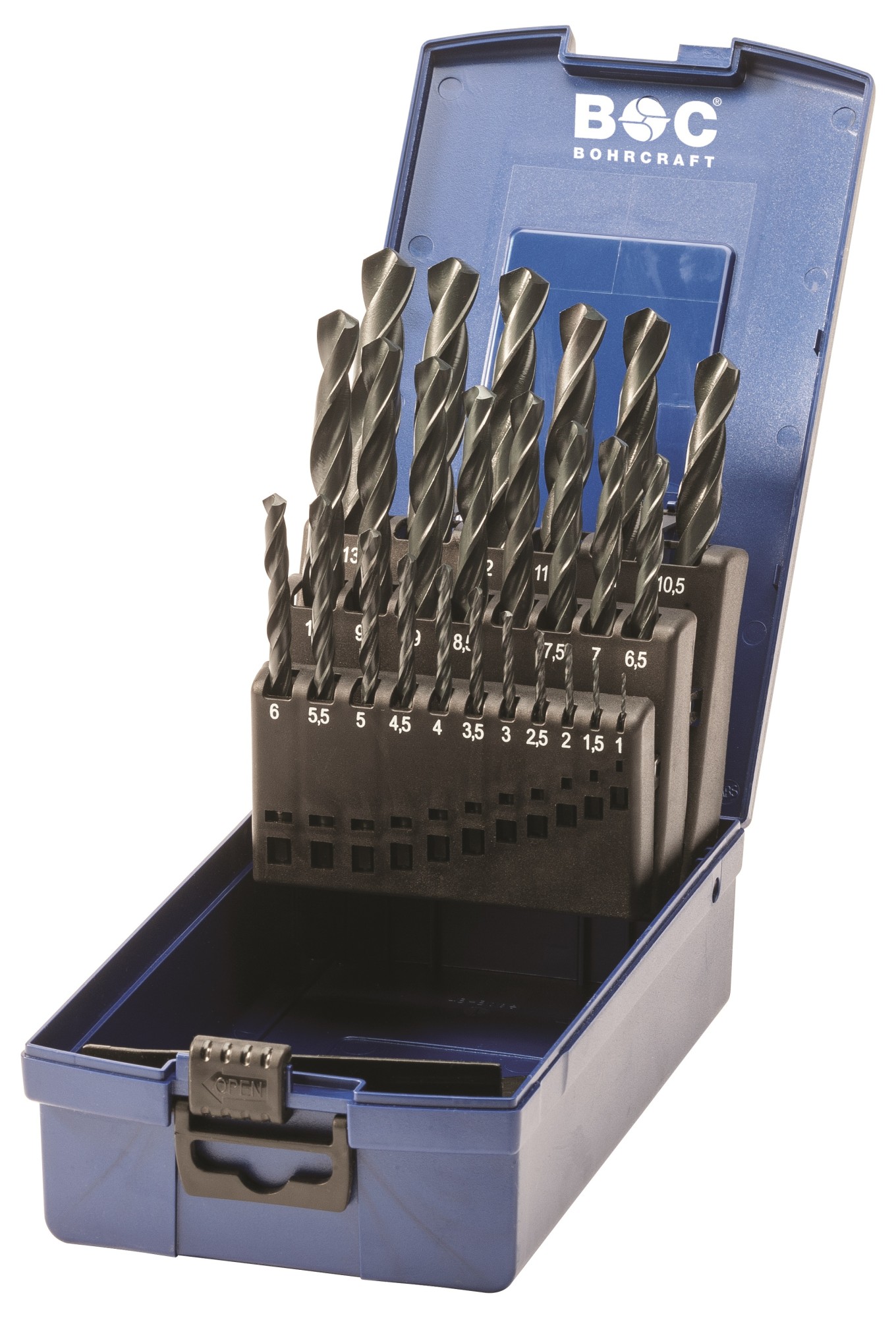 Bohrcraft Juego brocas rectificadas Profi Basic HSS-G DIN 338 HSS-G tipo N KG 13 OX