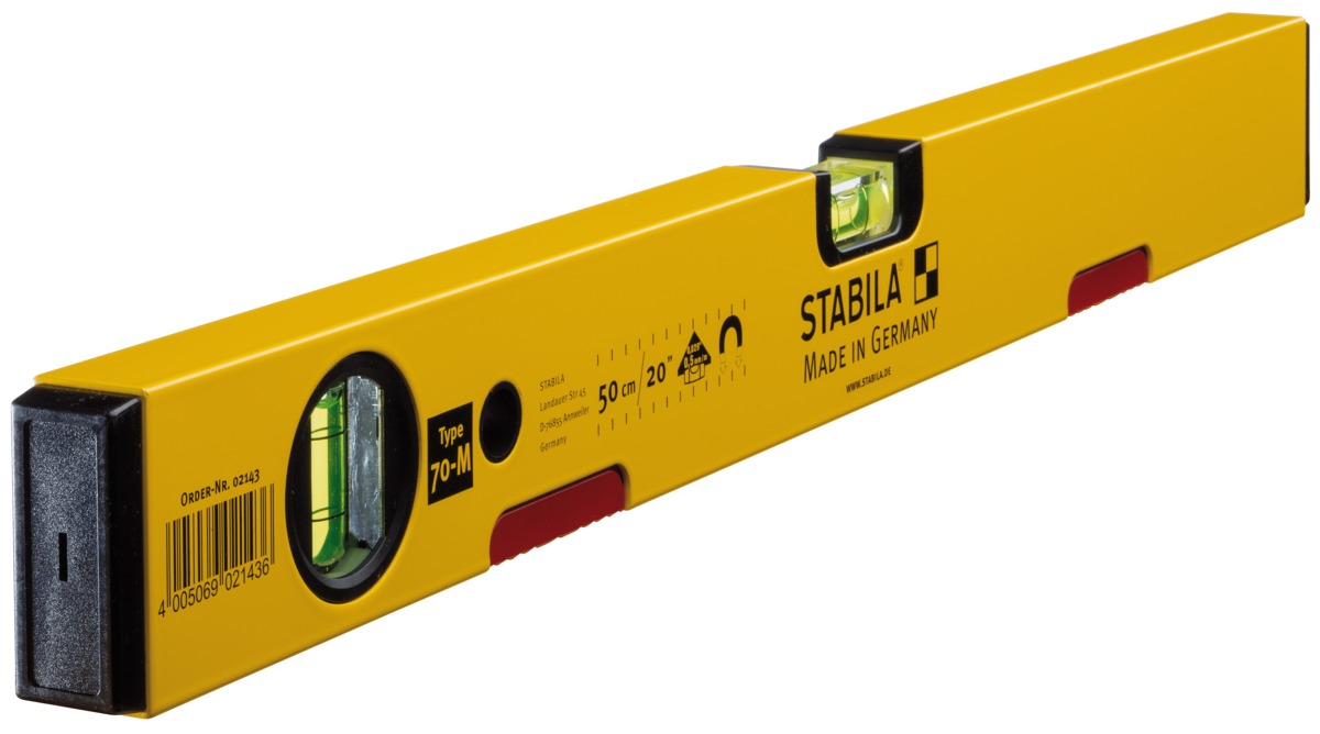Stabila Nivel de burbuja modelo 70 M, 50 cm