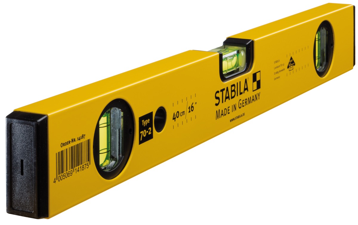 Stabila Nivel de burbuja modelo 70-2, 40 cm