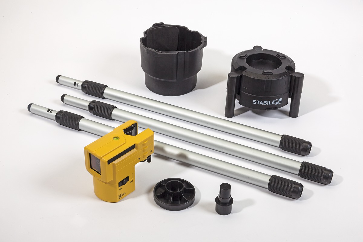 Stabila Láser de líneas en cruz LAX 50, juego de 2 piezas