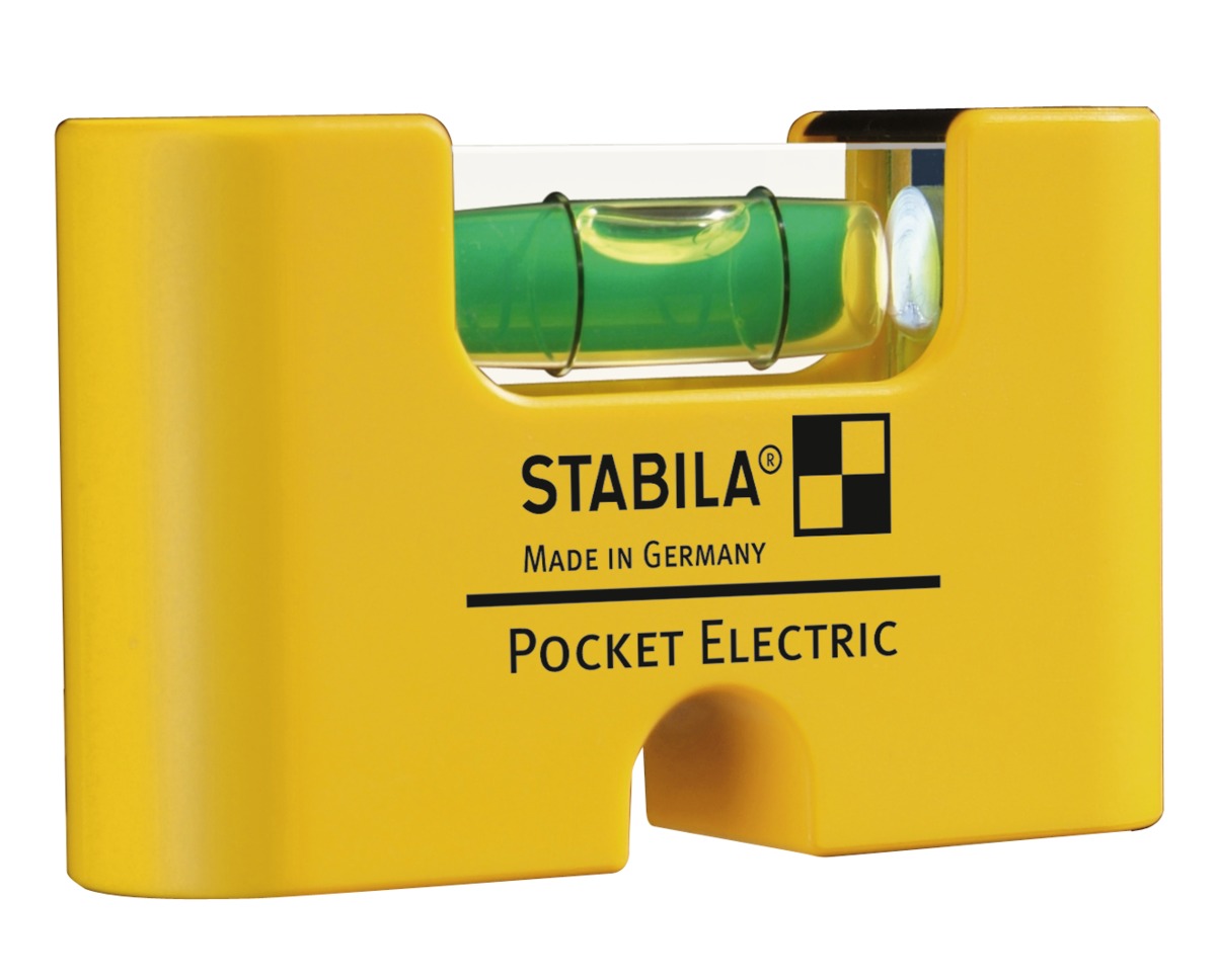 Stabila Nivel de burbuja Pocket Electric, 7 cm, (display de mostrador, 10 uds.)