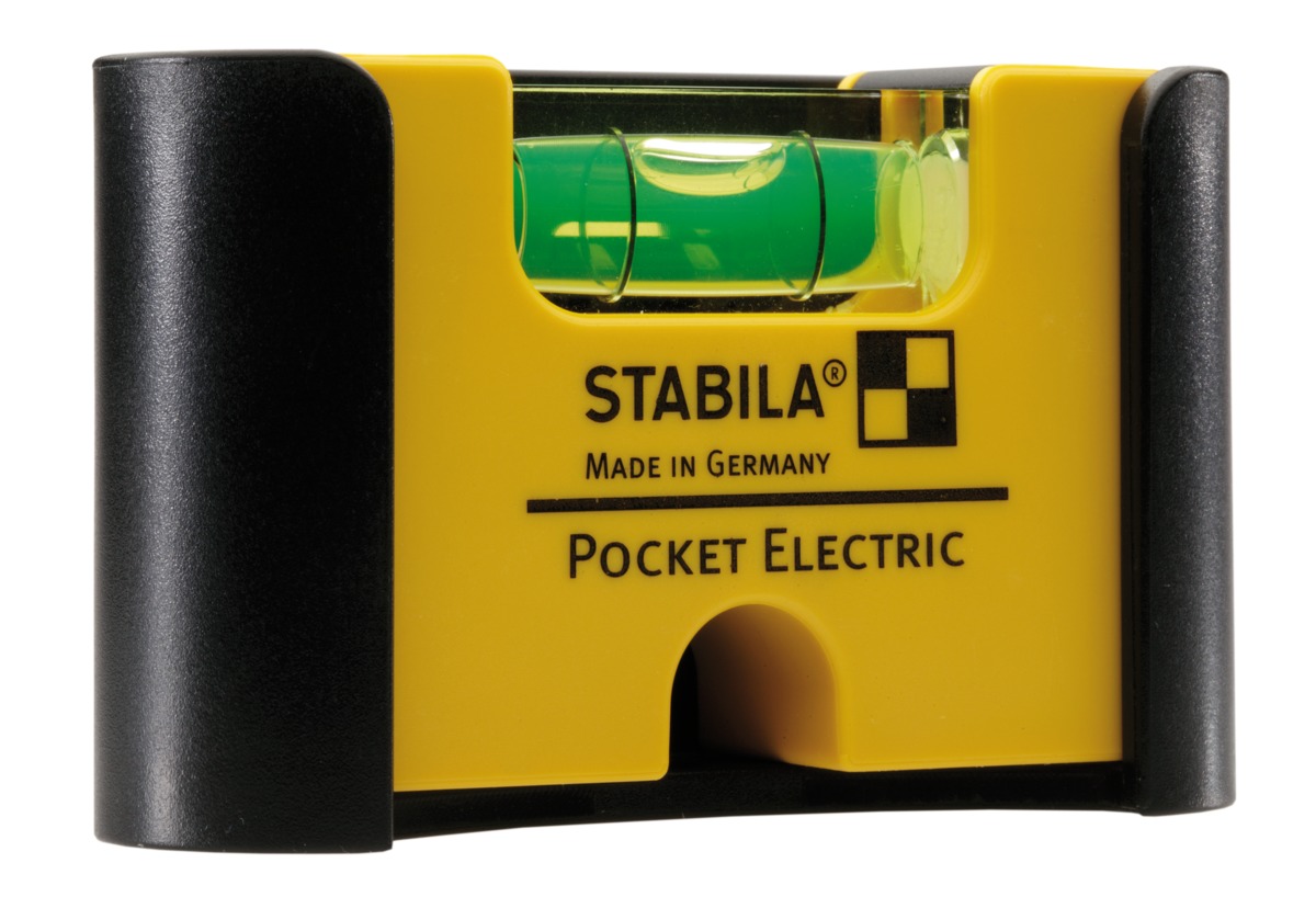 Stabila Nivel de burbuja Pocket Electric, 7 cm, con clip para cinturón
