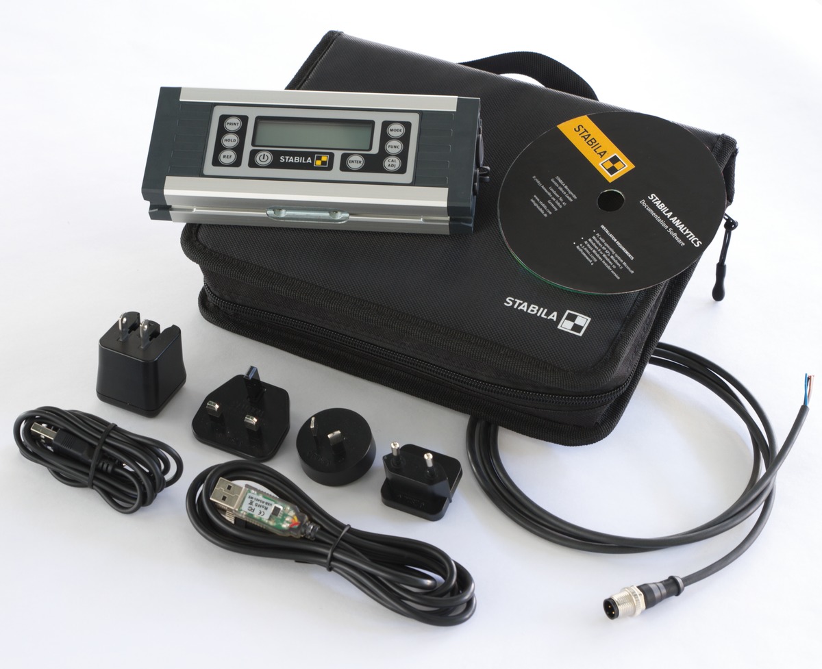 Stabila Inclinómetro electrónico TECH 1000 DP, juego de 6 piezas