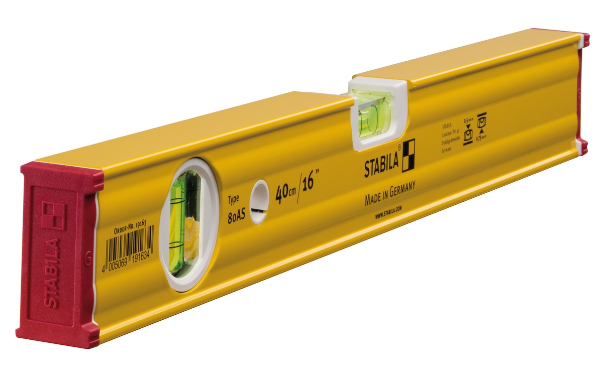 Stabila Nivel de burbuja modelo 80 AS, 40 cm