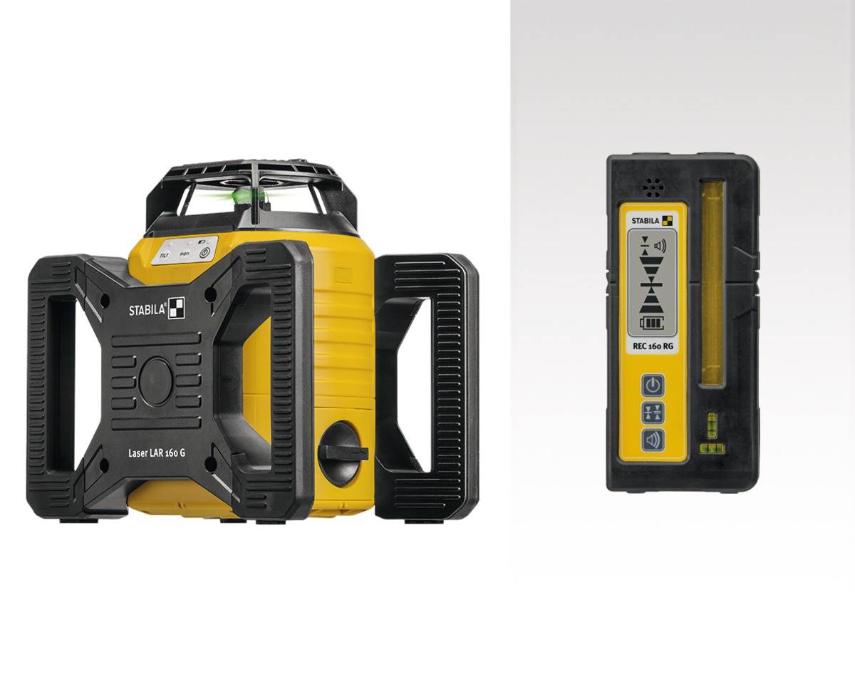 Stabila Roto-láser LAR 160 G, juego de 4 piezas