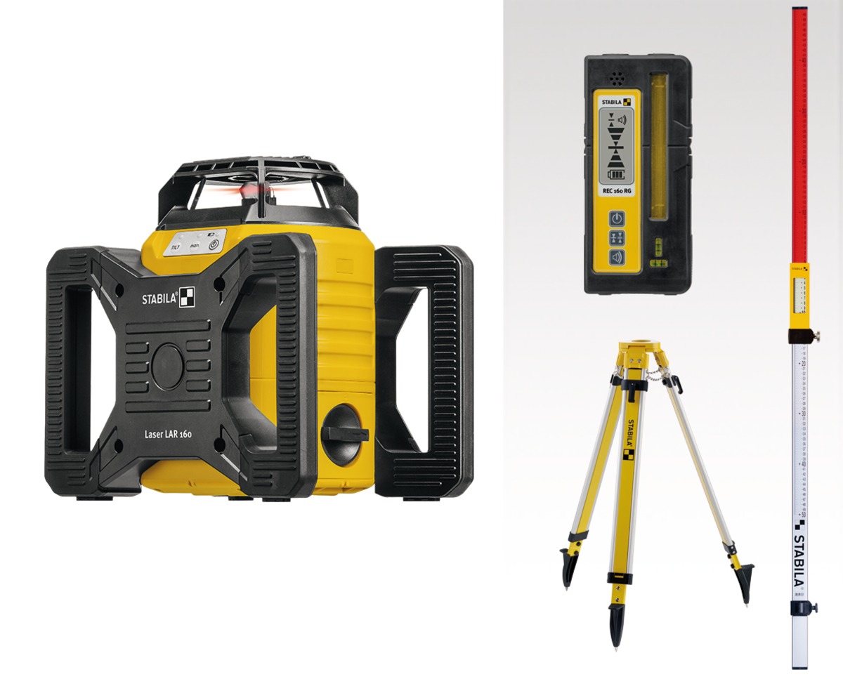 Stabila Roto-láser LAR 160, juego de 7 piezas