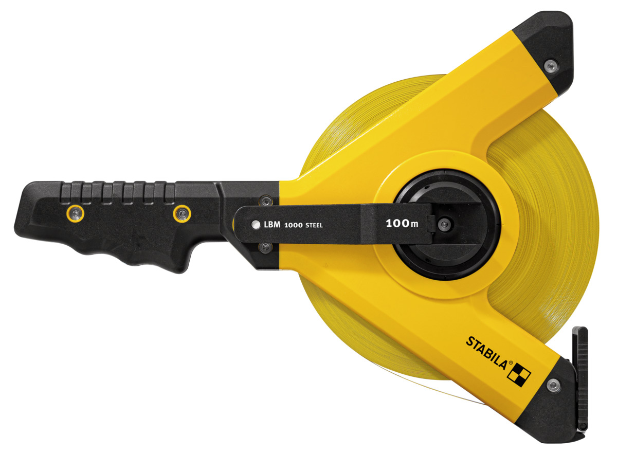 Stabila Cinta métrica en bastidor LBM 1000 STEEL, 100 m, cinta de acero, escala métrica